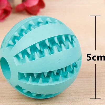 Rubber Pet Dog Cat Toy Ball Chew Treat Holder Tooth Cleaning Ball Food Dog Puppy Ball Training Interactive Pet Supplies