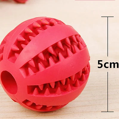 Rubber Pet Dog Cat Toy Ball Chew Treat Holder Tooth Cleaning Ball Food Dog Puppy Ball Training Interactive Pet Supplies