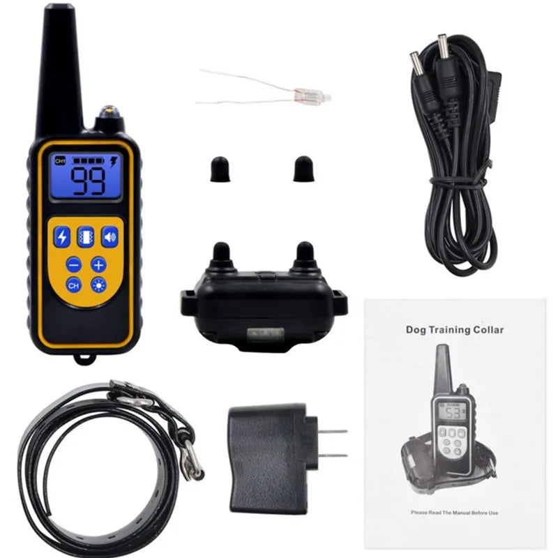 Dog Collar Electric Dog Training Collar Rechargeable LCD Display for All Size Pet Training Collar