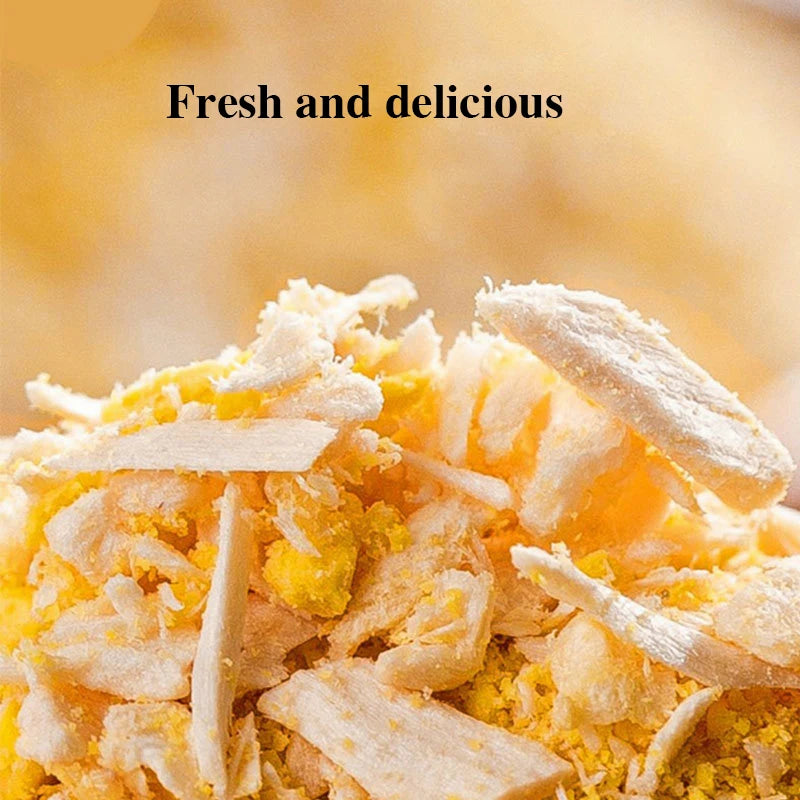 Freeze-dried crushed cat snacks chicken meat floss egg yolk powder kitty cat nutrition fattening cat food companion mix