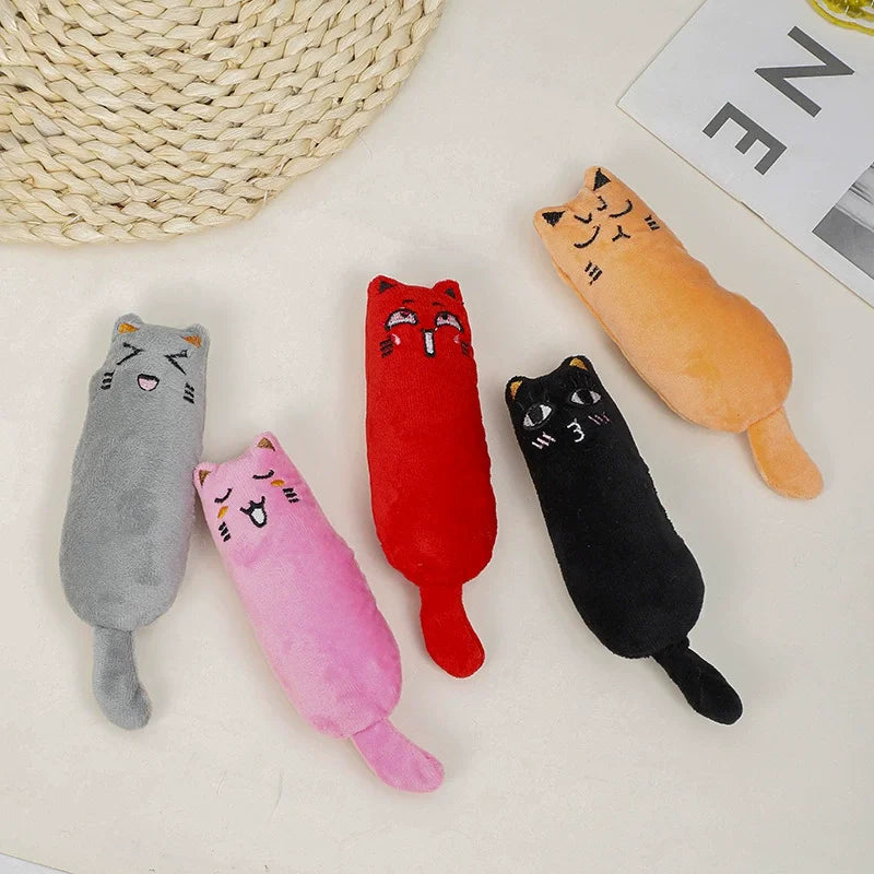 Catnip Toys Cute Thumb Plush Pillow Teeth Grinding Bite-resistant Teasing Relaxation Cat Chew Toy Pet Accessories