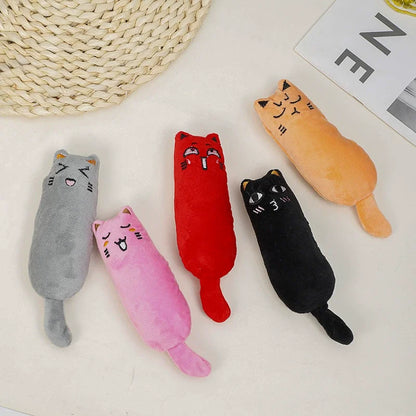 Catnip Toys Cute Thumb Plush Pillow Teeth Grinding Bite-resistant Teasing Relaxation Cat Chew Toy Pet Accessories