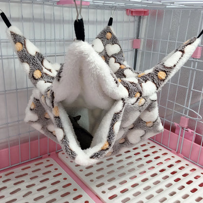 Double Layer Warm Hamster Hammock Pet Hanging Squirrel Sleeping Bag Hedgehog Small Pet Accessories Cage Pet Supplies Hammock