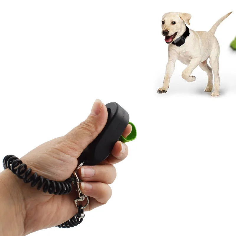 Pet Cat Dog Training Clicker Plastic New Dog Click Trainer Portable Auxiliary Adjustable Wristband Sound Key Chain Pet Supplies