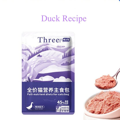 40g*30 Staple Food Meal Bag Cat Soft Canned Cat Canned Cat Food Wet Food Cat Rice Big Meat Bag Into Cat and Kitten Nutrition