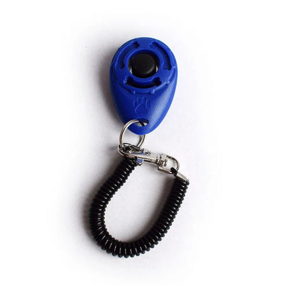 Pet Cat Dog Training Clicker Plastic New Dog Click Trainer Portable Auxiliary Adjustable Wristband Sound Key Chain Pet Supplies