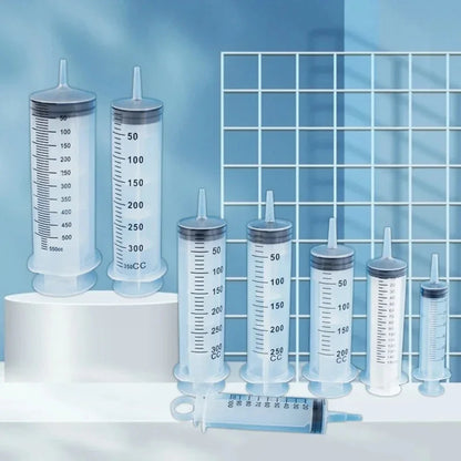 100ml-550ml Syringe Large Capacity With Multifunction 100cm Hose Pump Measuring Washable Injector For Pet Feeding Oil Glue Fluid