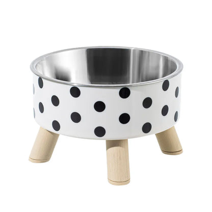 Dog Bowl, Anti-knock Pet Bowl, Plastic Cat Bowl, High-footed Neck Dog Rice Bowl, Large-capacity Cat Food Bowl