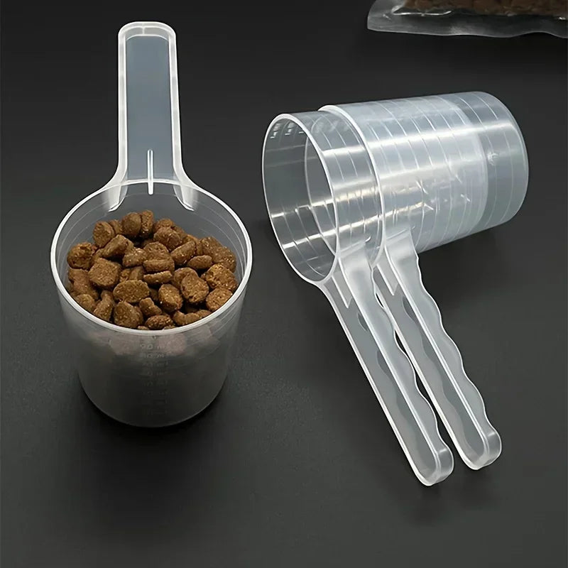 Pet Measuring Spoon Transparent Pet Mea Spoon Pet Food Measuring Spoon with Graduation Durable Plastic Feeding Dog Shovel 100ml