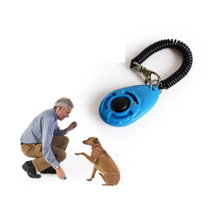 Pet Cat Dog Training Clicker Plastic New Dog Click Trainer Portable Auxiliary Adjustable Wristband Sound Key Chain Pet Supplies