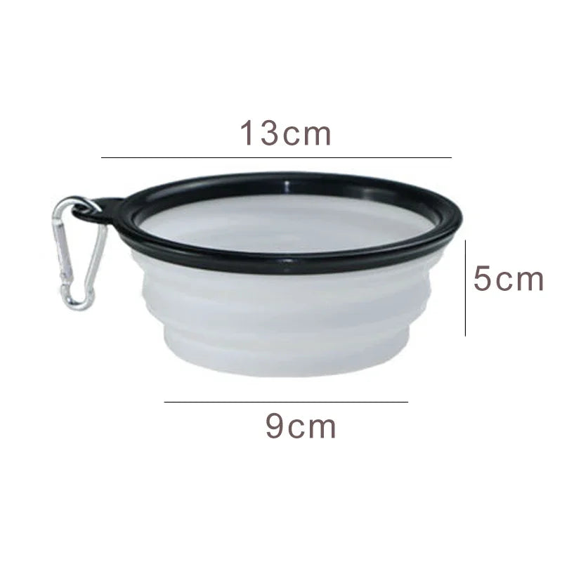 350ml Collapsible Dog Pet Folding Silicone Bowl Outdoor Travel Portable Puppy Food Container Feeder Dish Bowl Pet supplies