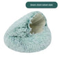 Autumn and Winter soft plush pet bed and pet bed Winter warm and cold plush comforter nest Shell cat nest semi-enclosed cat nest