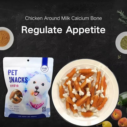 Pet Food Dog Snacks Teeth Cleaning Multi Flavor Biscuits Chicken Beef Calcium Milk High Protein Nutritional Supplement for Pets