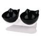 Durable Double Bowls Non-slip Cat Bowl Dog Bowl With Raised Stand Protection Cervical Pet Food Water Feeder