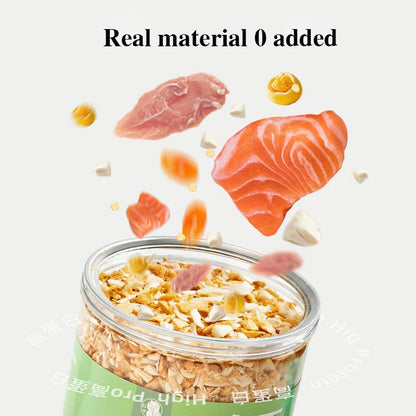 Freeze-dried crushed cat snacks chicken meat floss egg yolk powder kitty cat nutrition fattening cat food companion mix