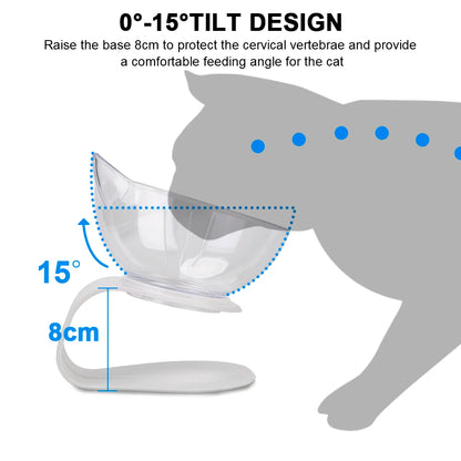 Durable Double Bowls Non-slip Cat Bowl Dog Bowl With Raised Stand Protection Cervical Pet Food Water Feeder