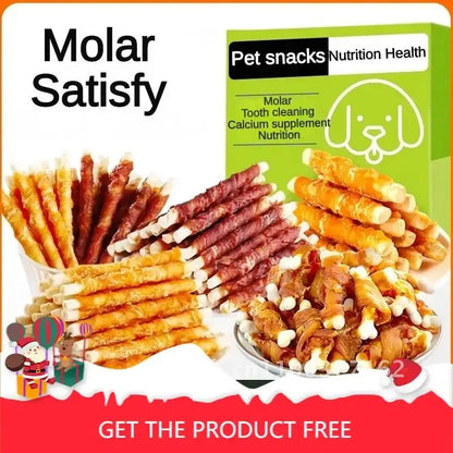[2024]3Bags Multiple flavors of dog Food bite resistant clean meat snacks chicken teeth reward Pet Dogs Dry training duck