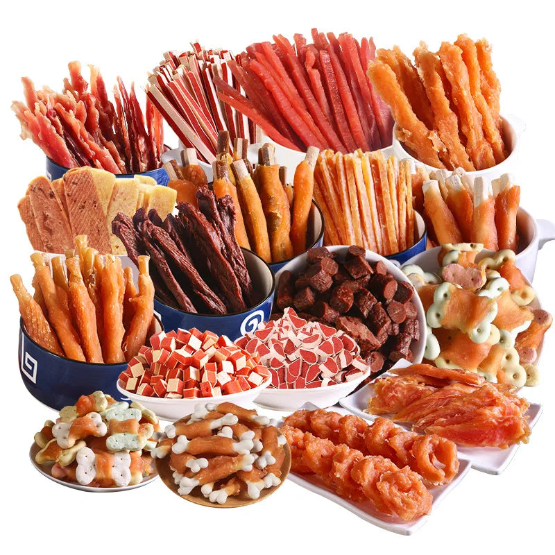 Pet snacks 110g dog snacks training rewards bite-resistant teeth grinding stick chicken breast beef strips