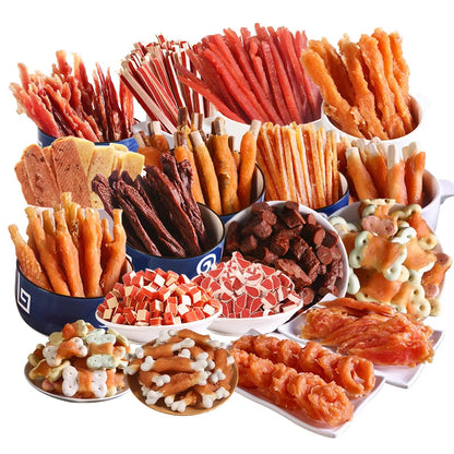 Pet snacks 110g dog snacks training rewards bite-resistant teeth grinding stick chicken breast beef strips