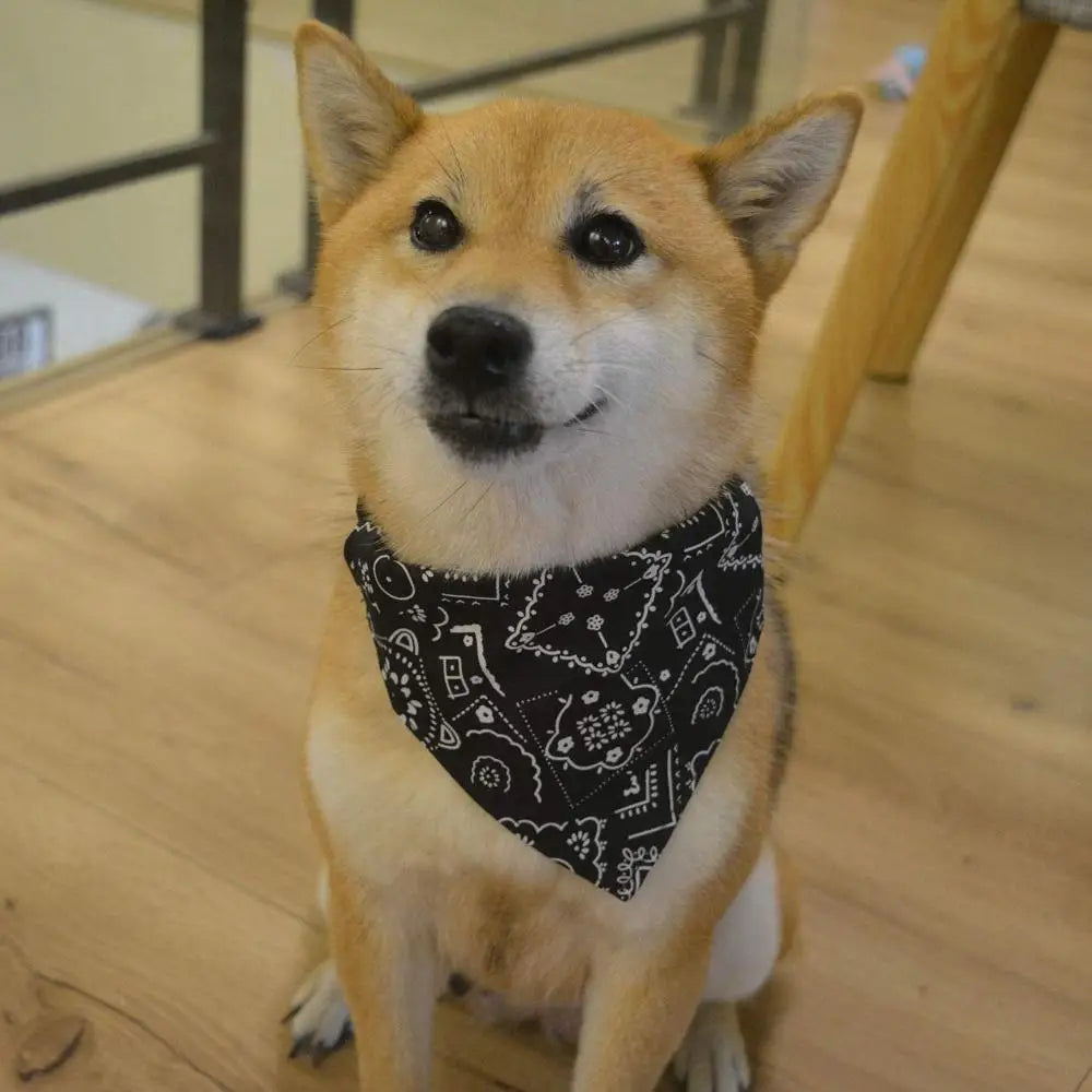 Dog Bandanas Large Pet Scarf Pet Cotton Plaid WashableBow ties Collar Cat Dog Scarf Large Dog Accessories Kerchief