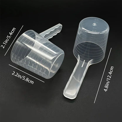 Pet Measuring Spoon Transparent Pet Mea Spoon Pet Food Measuring Spoon with Graduation Durable Plastic Feeding Dog Shovel 100ml