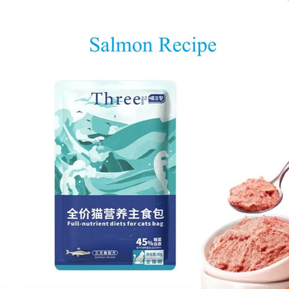 40g*30 Staple Food Meal Bag Cat Soft Canned Cat Canned Cat Food Wet Food Cat Rice Big Meat Bag Into Cat and Kitten Nutrition