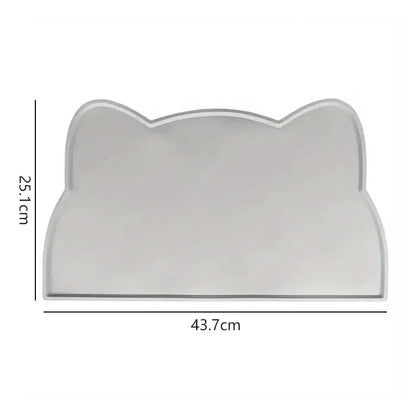 1pc Waterproof Silicone Pet Food Mat - Non-Slip Easy To Clean Perfect For Dogs And Cats