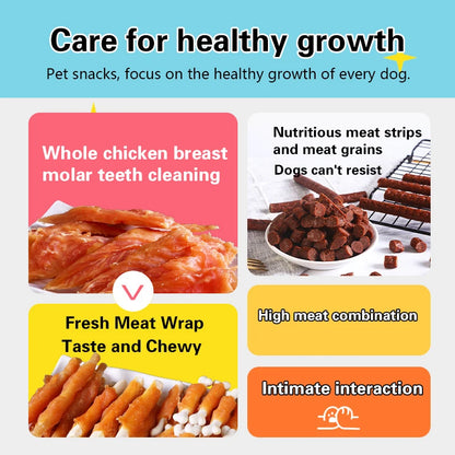 Pet snacks 110g dog snacks training rewards bite-resistant teeth grinding stick chicken breast beef strips