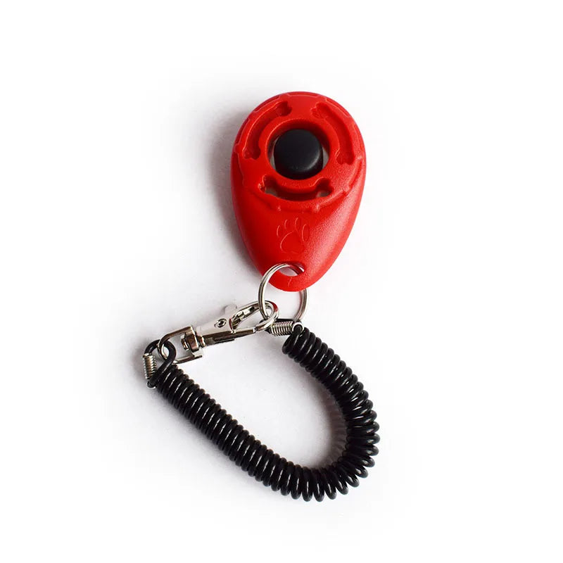 Pet Cat Dog Training Clicker Plastic New Dog Click Trainer Portable Auxiliary Adjustable Wristband Sound Key Chain Pet Supplies