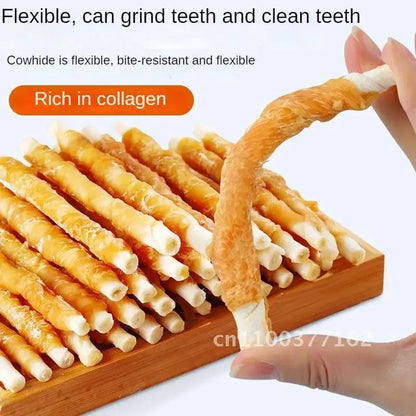 [2024]3Bags Multiple flavors of dog Food bite resistant clean meat snacks chicken teeth reward Pet Dogs Dry training duck