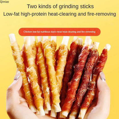 3 Packs Multiple Flavors Freeze Dry Dental Chews Pet Snacks Clean Teeth Chicken Duck Meat Dogs Training Reward Pet Dry Food