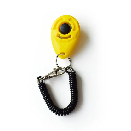 Pet Cat Dog Training Clicker Plastic New Dog Click Trainer Portable Auxiliary Adjustable Wristband Sound Key Chain Pet Supplies