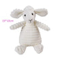 Plush Dog Toy Animals Shape Bite Resistant Squeaky Toys Corduroy Dog Toys for Small Large Dogs Puppy Pets Training Accessories