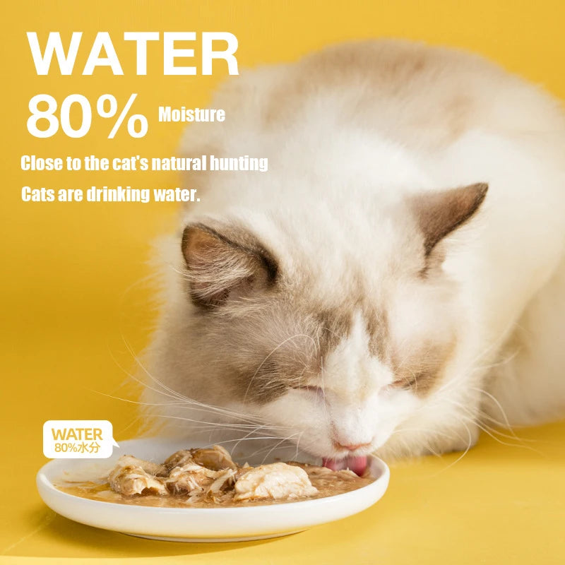 Canned cat snacks fattening nutrition instant wet food into cat water 85g * 6 cans