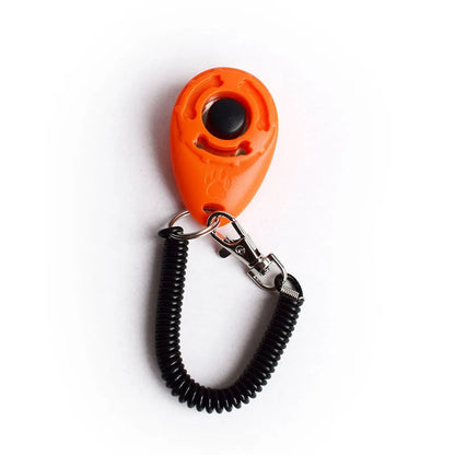 Pet Cat Dog Training Clicker Plastic New Dog Click Trainer Portable Auxiliary Adjustable Wristband Sound Key Chain Pet Supplies