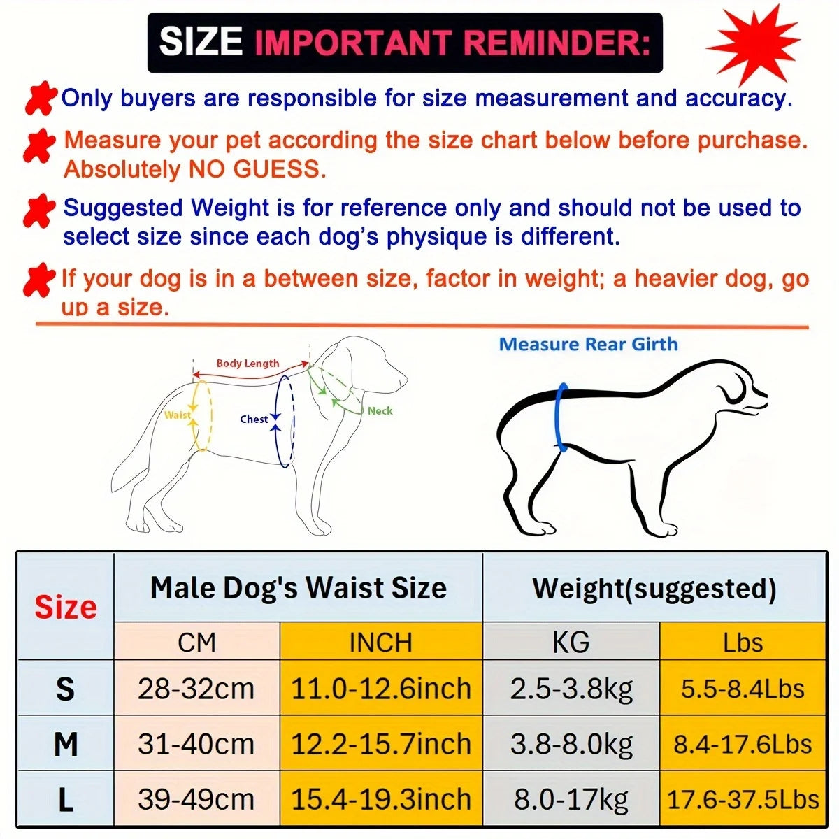 3pcs Male Dog Diaper, Reusable Dog Pee Pants, Washable Cloth Pet Belly Wrap, Puppy Dog Underwear,Pet Care Cloth Diapers(Jeans）)