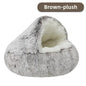 Autumn and Winter soft plush pet bed and pet bed Winter warm and cold plush comforter nest Shell cat nest semi-enclosed cat nest