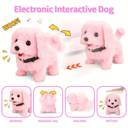 Pet Puppy Care Accessories with Dog  House -Simulated Brador Dog Call Plush Toy - Children Interactive Vet Clinic Doctor - Role