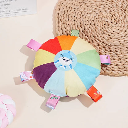 Funny Rainbow Plush Flying Saucer Dog Toys Outdoor Interactive Training Games Chew Toy Pets Flying Discs Toys Dog Accessories