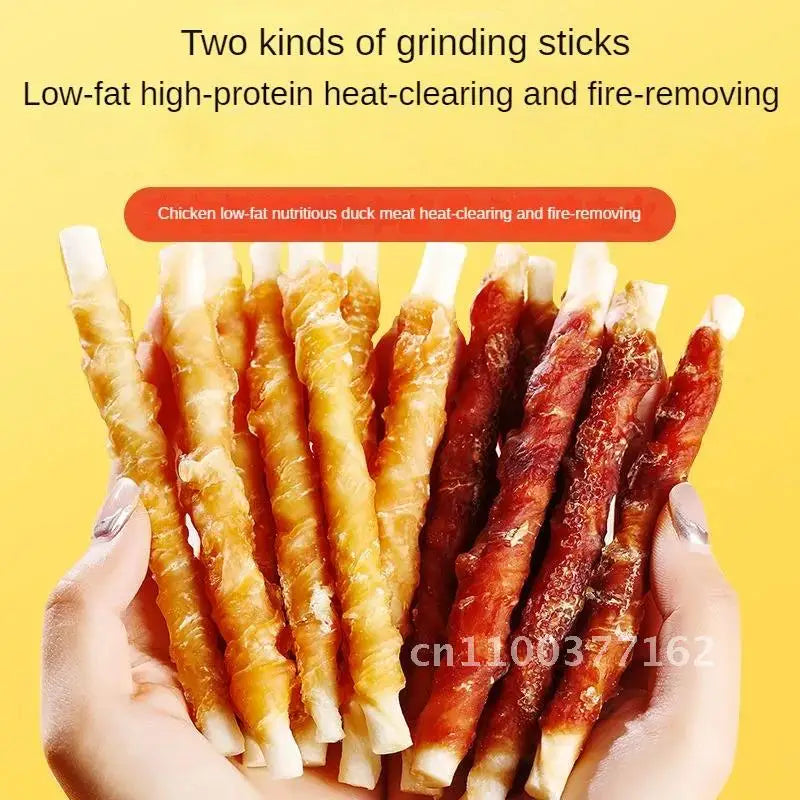 [2024]3Bags Multiple flavors of dog Food bite resistant clean meat snacks chicken teeth reward Pet Dogs Dry training duck