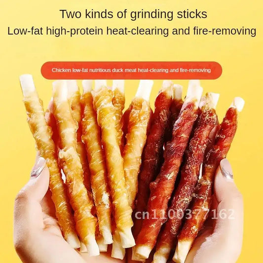 [2024]3Bags Multiple flavors of dog Food bite resistant clean meat snacks chicken teeth reward Pet Dogs Dry training duck