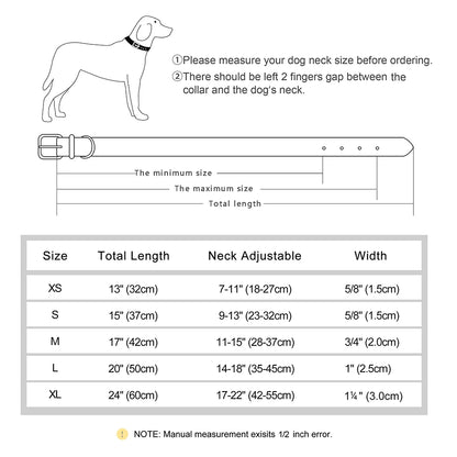Customized PU Leather Nameplate Dog Collar Soft Padded Dogs Collars Free Engraving Name for Small Medium Large Dogs Adjustable