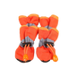 4pcs/set Waterproof Pet Dog Shoes  Anti-slip Rain Boots Footwear for Small Cats Dogs Puppy Dog Pet Booties Pet Paw Accessories