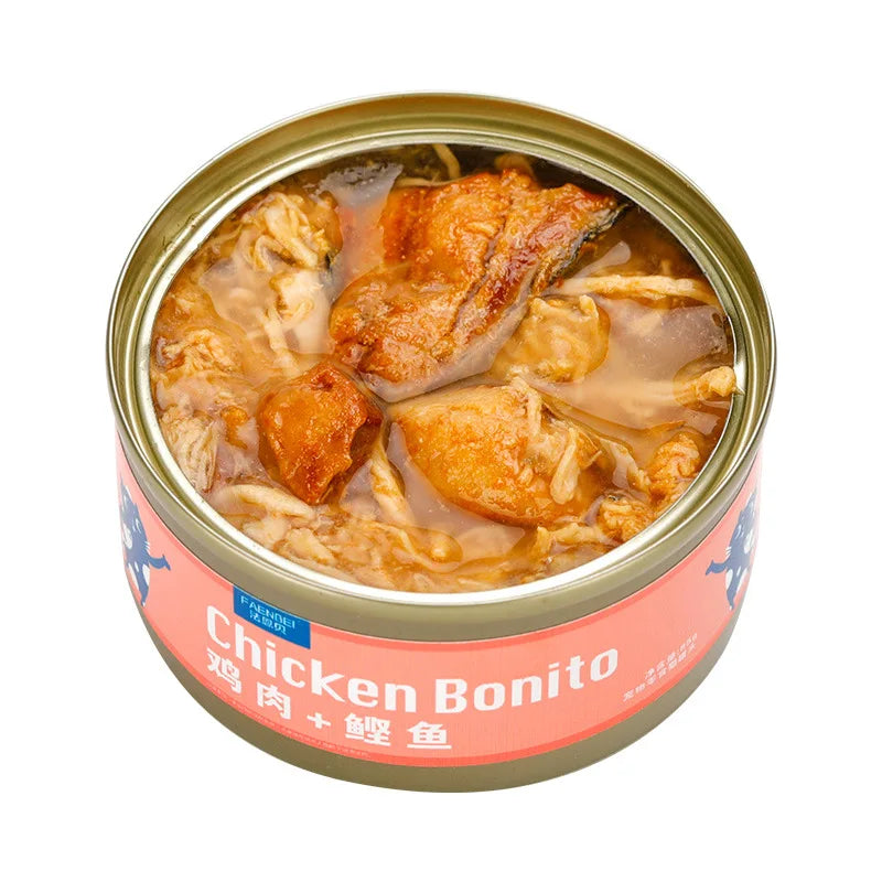 12 cans Cute cat snacks canned white meat cat snacks cat staple food kitten wet food into cat fattening nutrition 85g