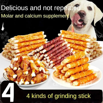 [2024]3Bags Multiple flavors of dog Food bite resistant clean meat snacks chicken teeth reward Pet Dogs Dry training duck